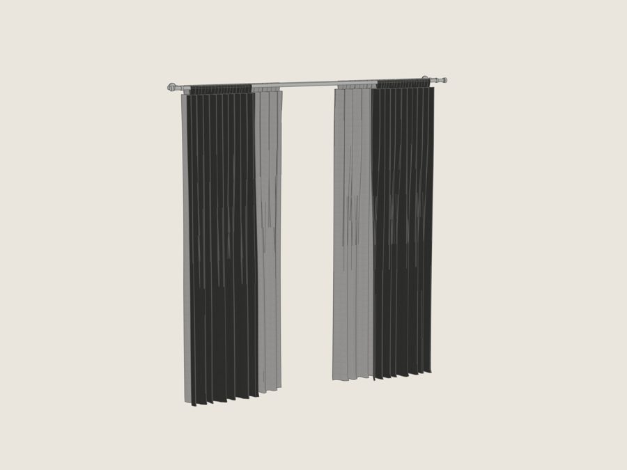 ZNM-021 Tab-top curtain, double rod