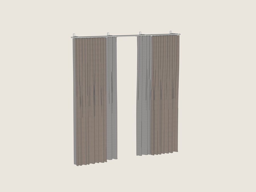 ZNM-022 Double curtain – sheer + dimout
